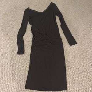 Enza Costa Long Sleeve Maxi Top in Dark Brown